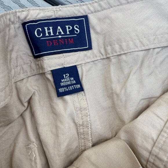 Chaps Women's Capri Pants Size 12 NWT Tan Beige Khaki - Picture 3 of 5